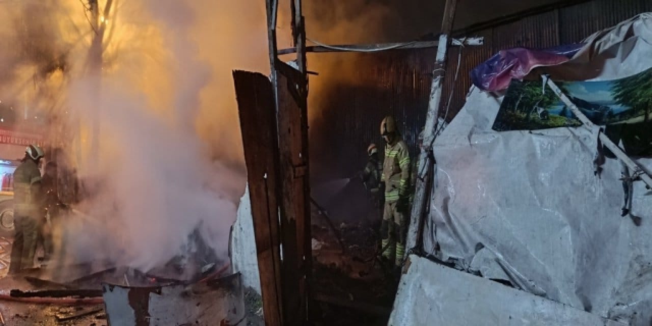 Bursa’da baraka yangını: 1 kişi hastanede