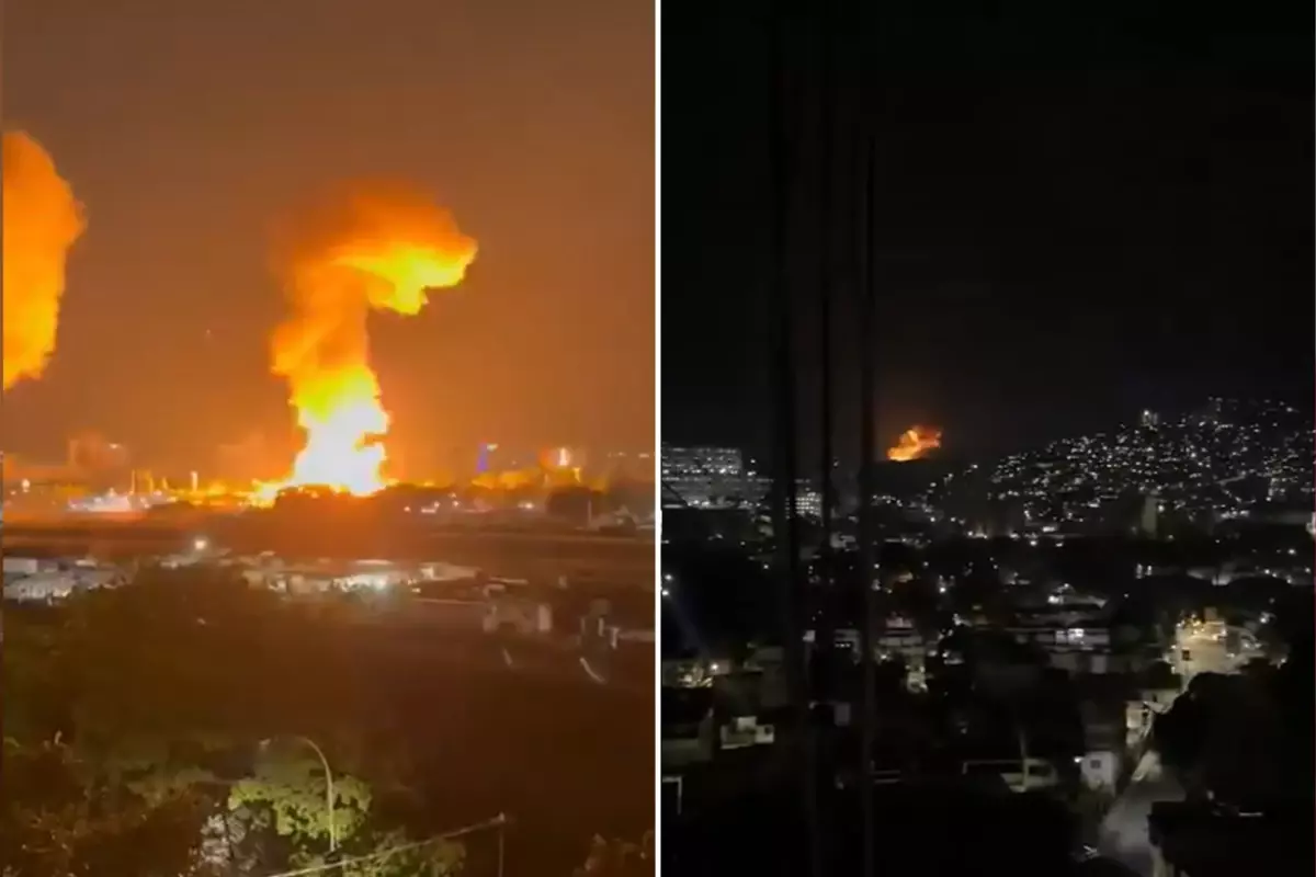 Çok sayıda patlamanın yaşandığı Venezuela’dan ilk görüntüler